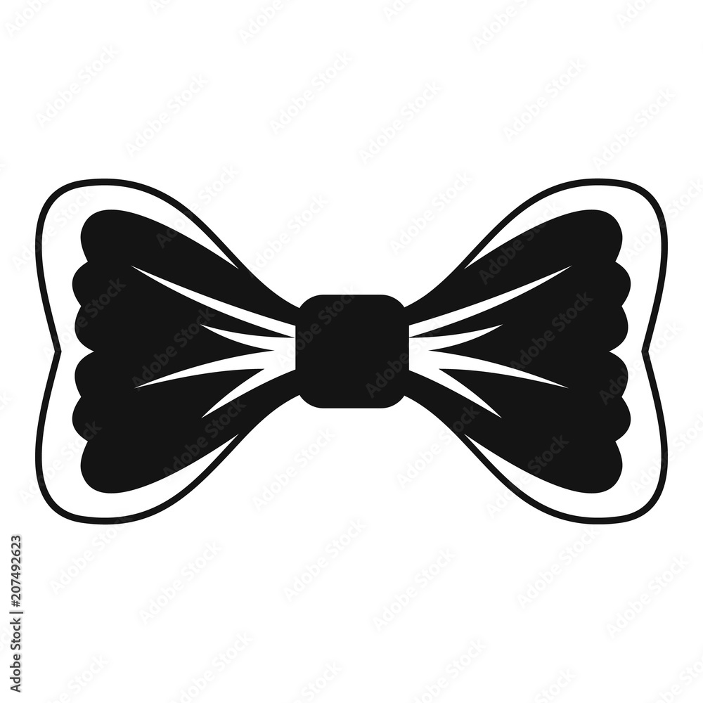 Big bow tie icon. Simple illustration of big bow tie vector icon for web design isolated on white background Big bow tie icon. Simple illustration of big bow tie vector icon for web design isolated on white background