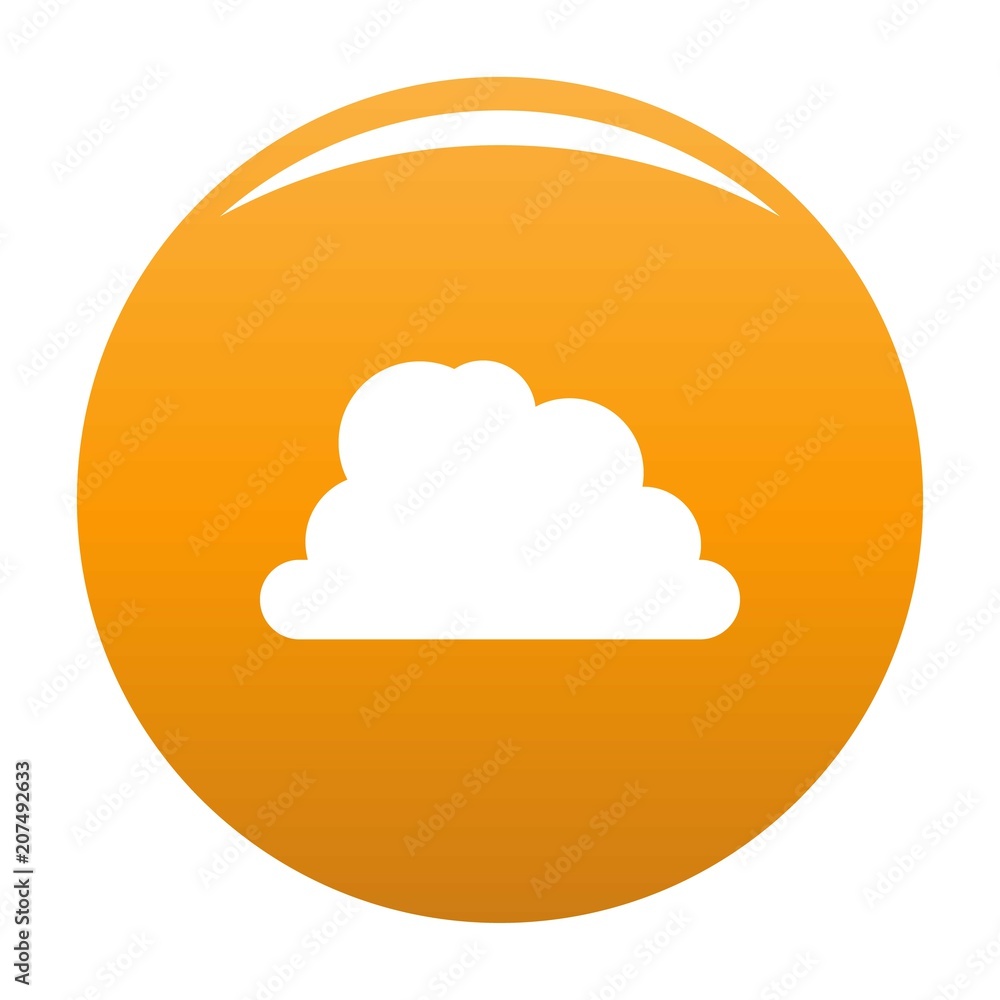Mountainous cloud icon. Simple illustration of mountainous cloud vector icon for any design orange Mountainous cloud icon. Simple illustration of mountainous cloud vector icon for any design orange