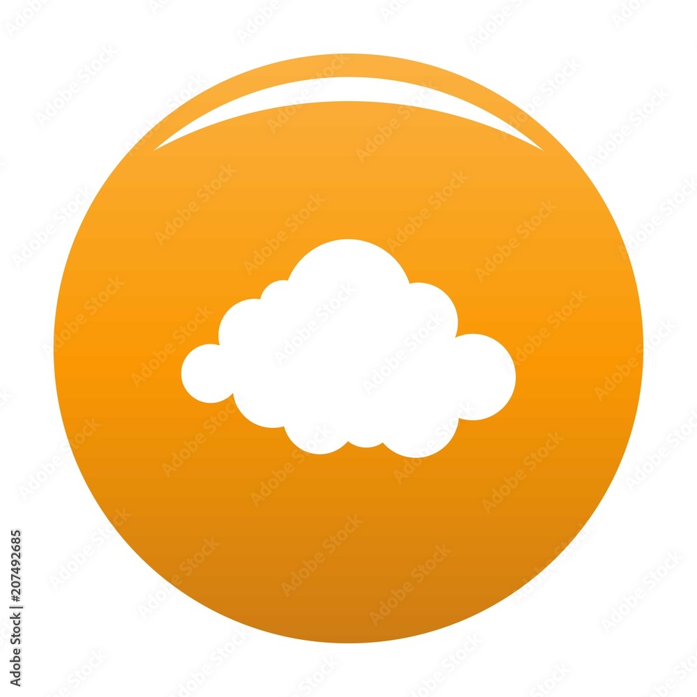 Deformed cloud icon. Simple illustration of deformed cloud vector icon for any design orange Deformed cloud icon. Simple illustration of deformed cloud vector icon for any design orange