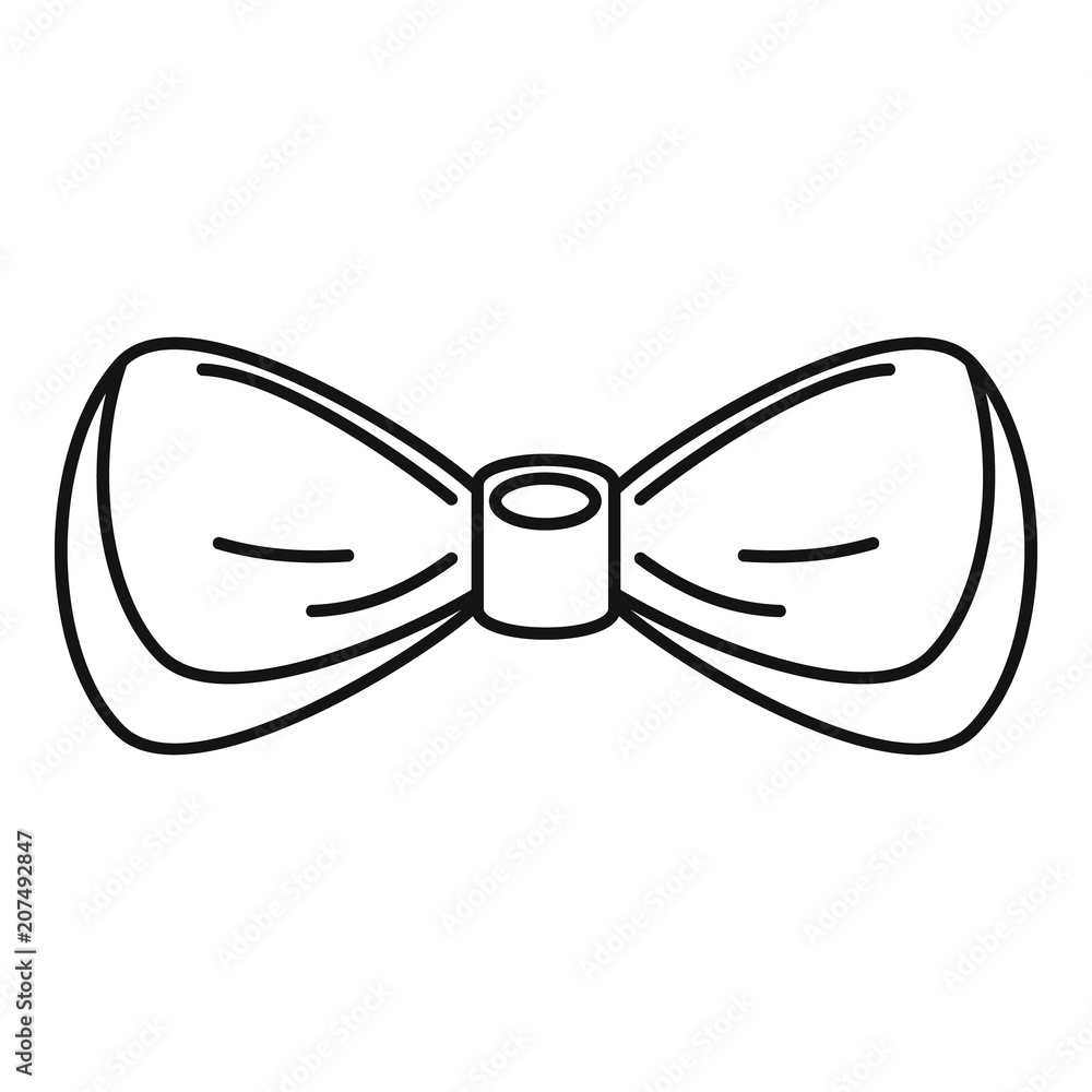 Gentleman bow tie icon. Outline gentleman bow tie vector icon for web design isolated on white background Gentleman bow tie icon. Outline gentleman bow tie vector icon for web design isolated on white background