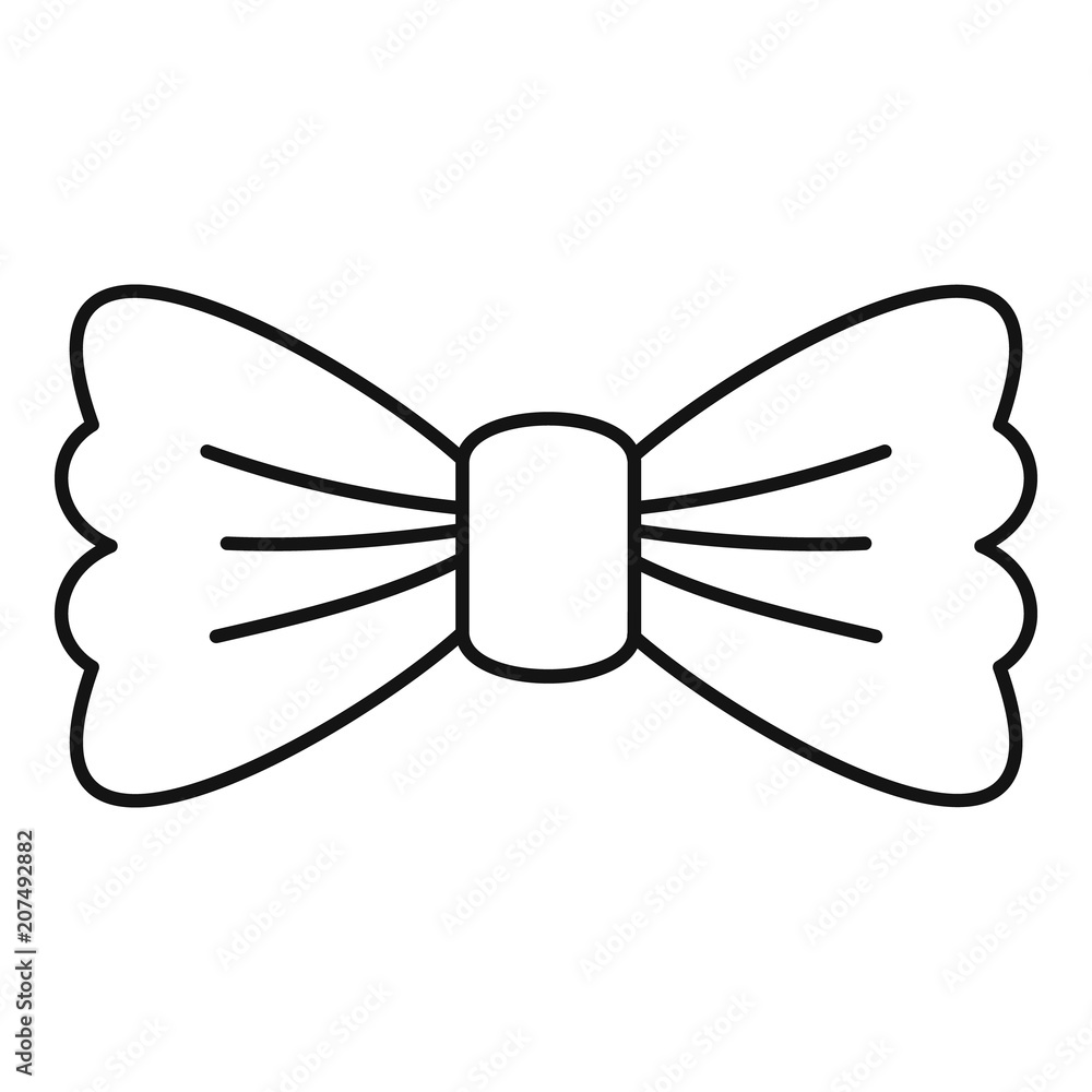 Vintage bow tie icon. Outline vintage bow tie vector icon for web design isolated on white background