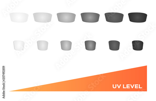 Photochromic lens vector . uv can change the color