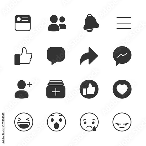 Vector image of set Internet icons.