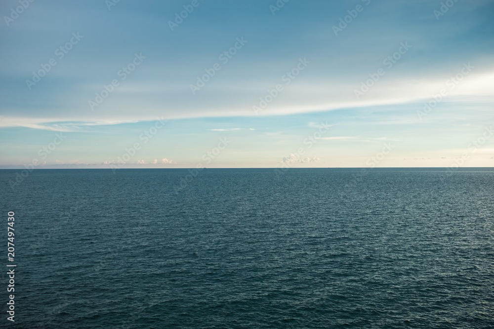 scenery seascape view seamless pattern ocean surface with beautiful horizon  background Stock Photo