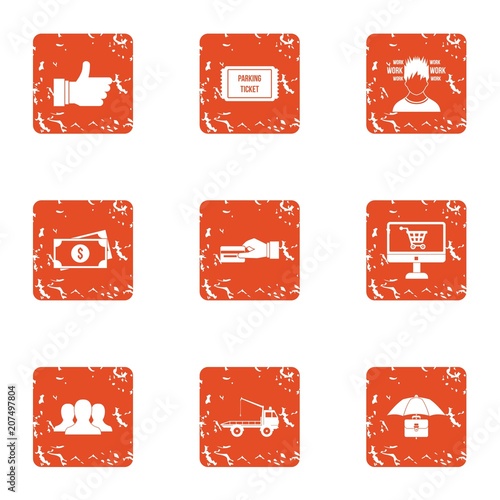 Prepare a payment icons set. Grunge set of 9 prepare a payment vector icons for web isolated on white background