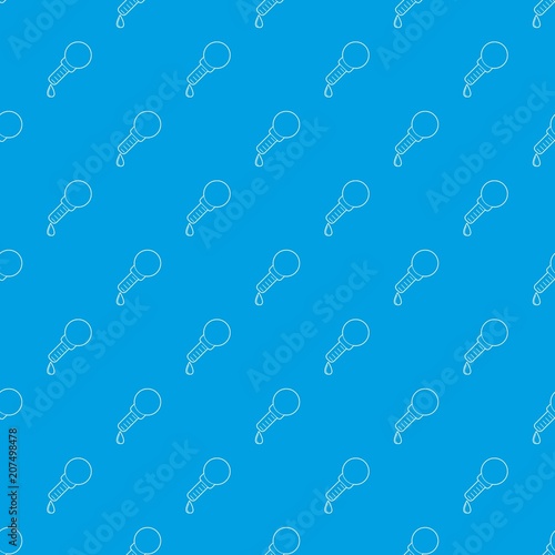 Pipette pattern vector seamless blue repeat for any use