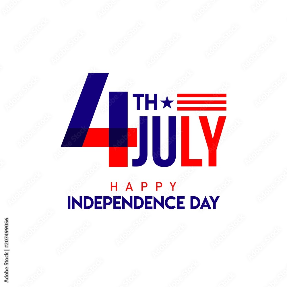 Fototapeta premium Happy Independent Day Logo Vector Template Design Illustration