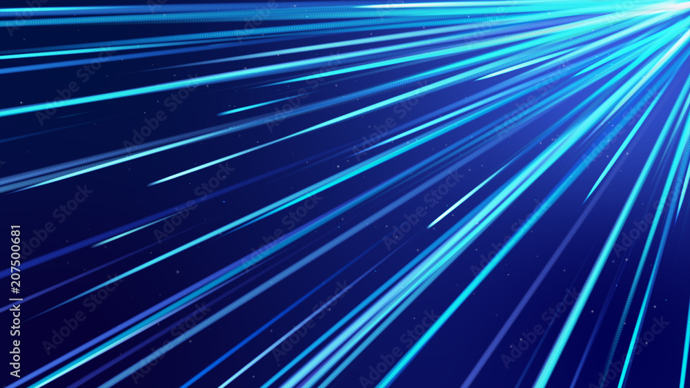 Blue  streak Lines of Light Technology Abstract Background. Abstract  background. - obrazy, fototapety, plakaty 