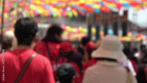 Wallpaper Mural Blurred shot of the baseball fans walking to a ballpark, 4K, raw Torontodigital.ca