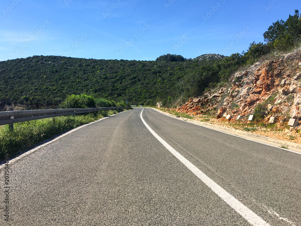 Empty asphalt road, Croatia