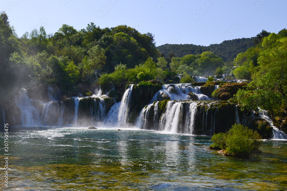 View of Skradinski Buk Waterfall In Krka National Park, Croatia