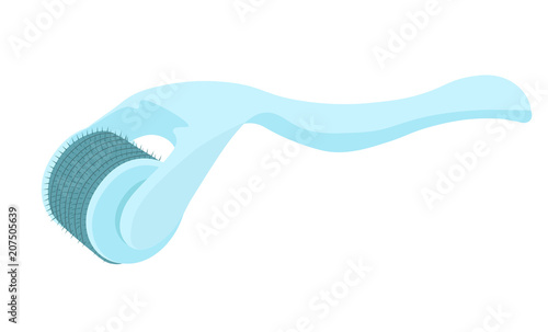 Dermaroller for mesotherapy. Isolated on white background. Vector illustration