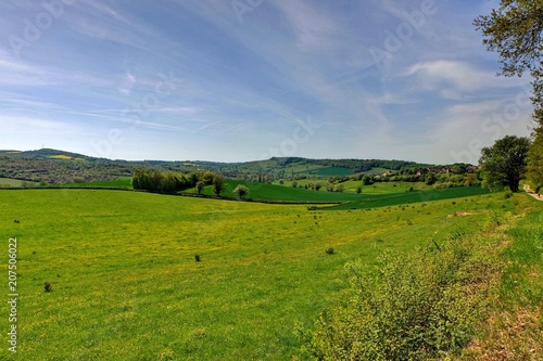 Paysage rural en Bourgogne.