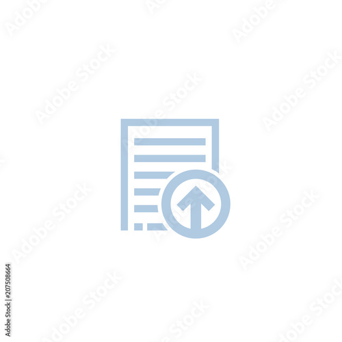 upload document, file icon on white