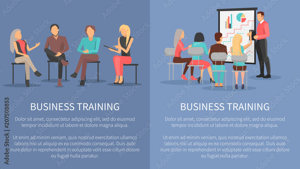 Business Training Set posters Success Motivation