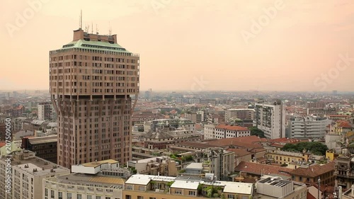 Milan / 31-05-2018: Torre Velasca, aerial view photo