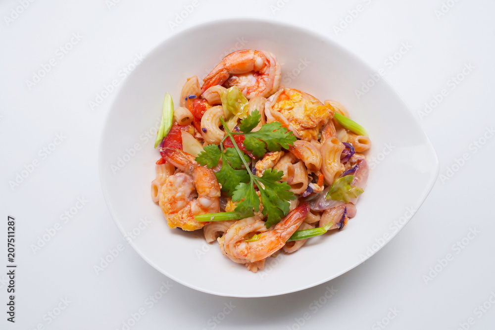 homemade Stir fried macaroni with prawn
homemade Stir fried macaroni with prawn