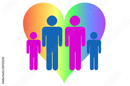 Familia con dos padres gays.
