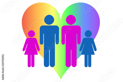 Familia con dos padres gays.
