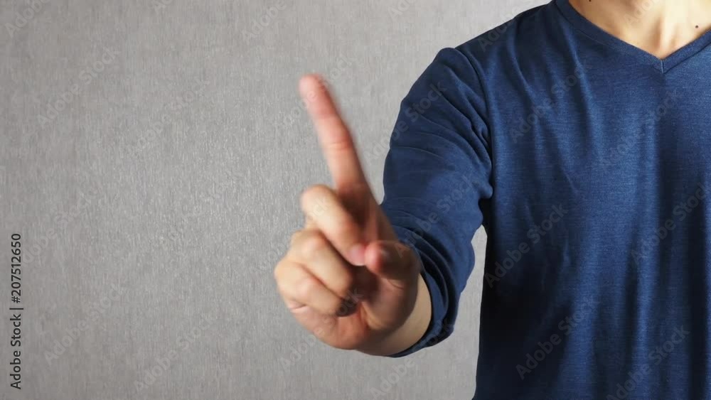 No hand index finger hand gesture by man No hand index finger hand gesture by man