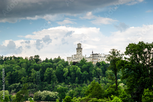 View of Renaissance Castle Hluboka nad Vltavou, Czech Republic