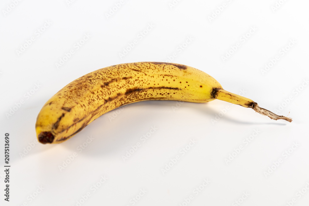 Ripe banana isolated in white background