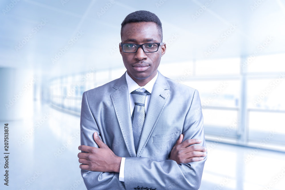 Young businessman in his office