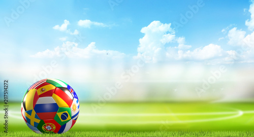 Fußball Hintergrund 3d rendering