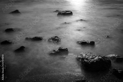 Details of the seashore. Corralete beach. Natural Park of Cabo de Gata. Spain. photo