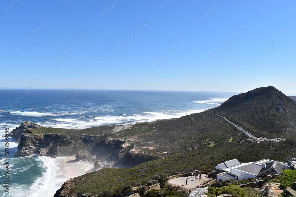 View of Cape of Good Hope from Cape Point in Cape Town on the Cape Peninsula Tour in South Africa View of Cape of Good Hope from Cape Point in Cape Town on the Cape Peninsula Tour in South Africa