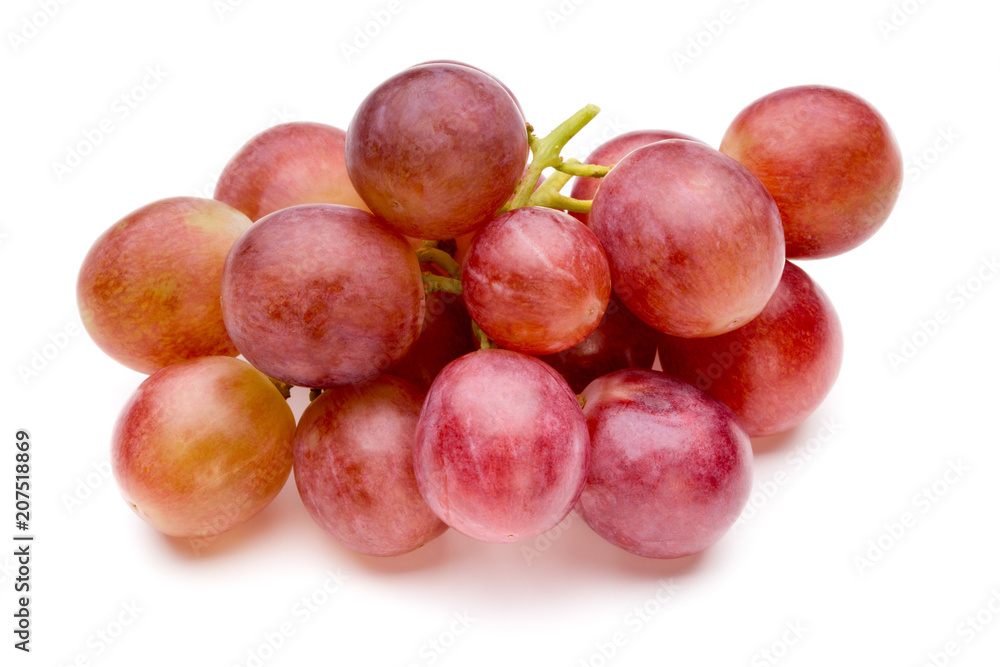 Ripe red grape isolated on white. Ripe red grape isolated on white.