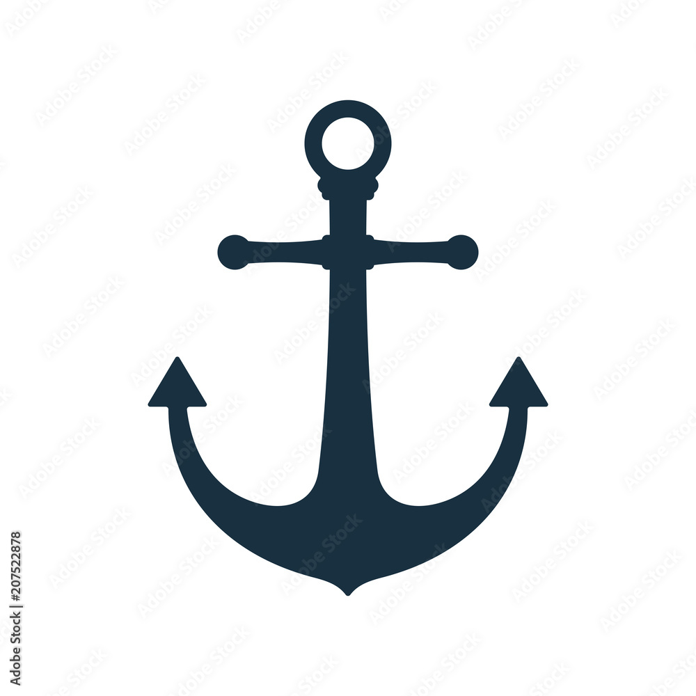 Simple anchor icon, nautical symbol Simple anchor icon, nautical symbol