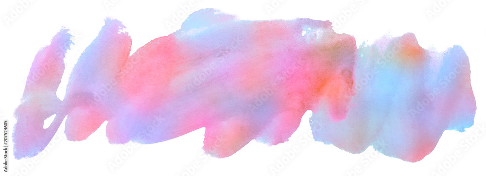 abstract multicolored strip of watercolor