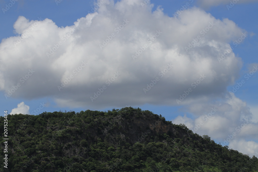 The beautiful white clouds in blue sky