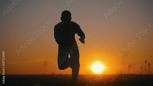 Martial arts capoeira, acrobatic hand-to-foot jump, setsun, slow-motion photo