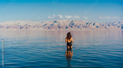 Young woman going to Dead Sea, Israel