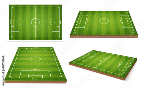Soccer field different positions