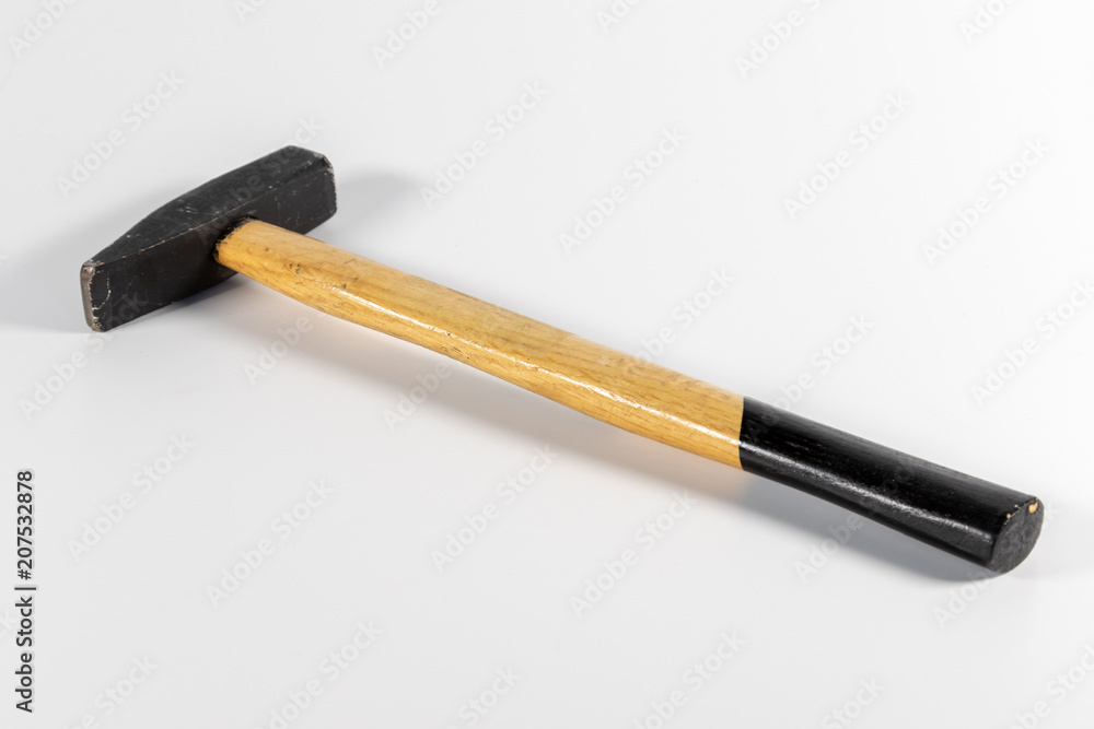 Small hammer for workers isolated on white background Small hammer for workers isolated on white background