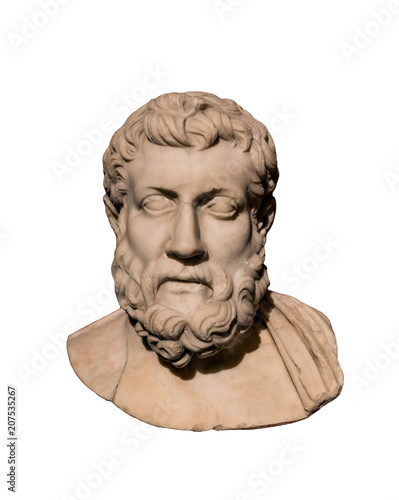 Fotografie Replica of a Roman bust of Greek philosopher Metrodorus of Lampsacus (331-278 BC)