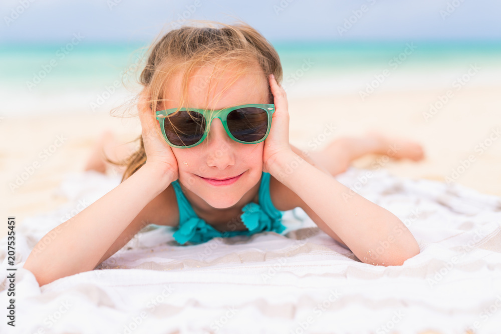 Adorable little girl on vacation Adorable little girl on vacation