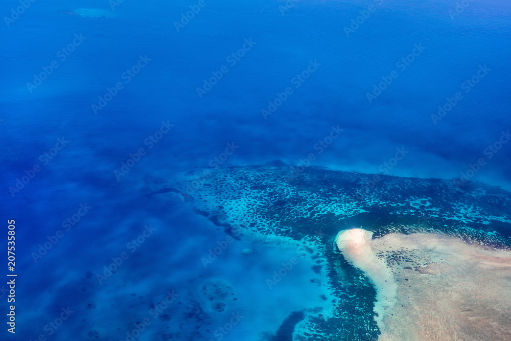 Tropical ocean from above