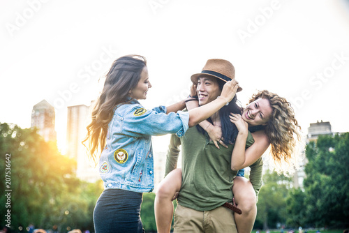 Group of friends in Central Park
