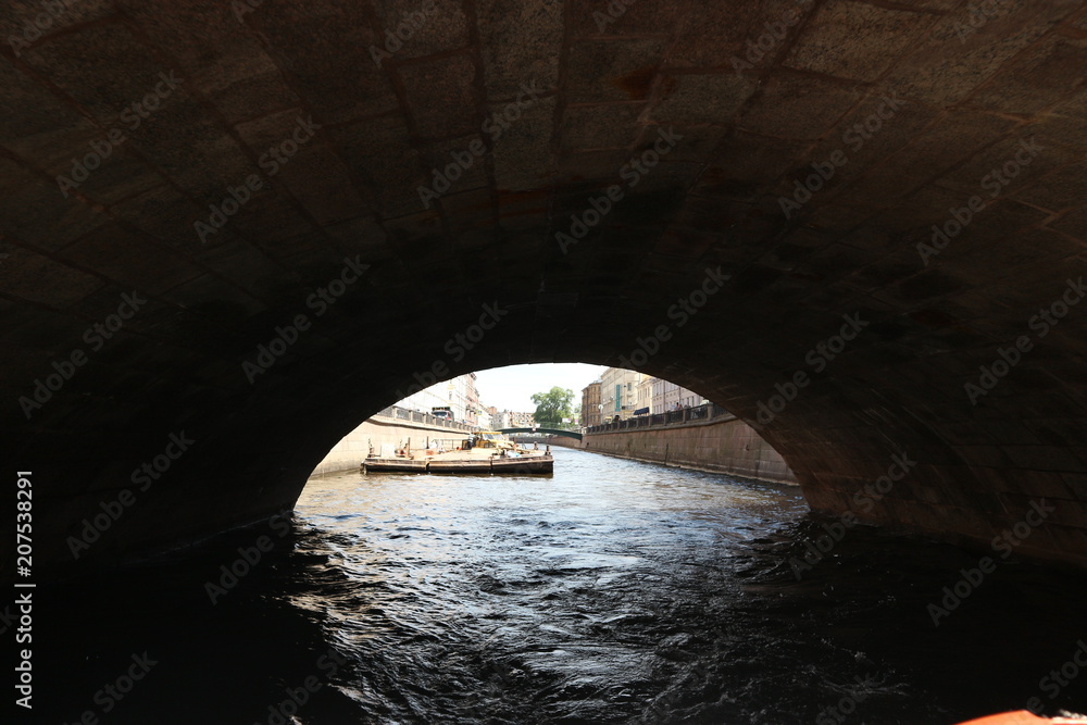 Under the bridges of Saint Petersburg, Russia
