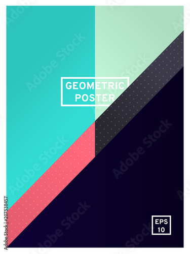 Modern geometric poster  vector illustration
