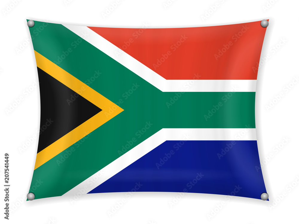 Waving South Africa flag