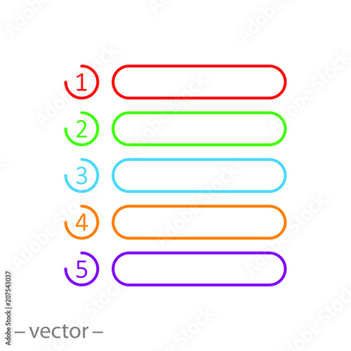 table content rank vector icon
