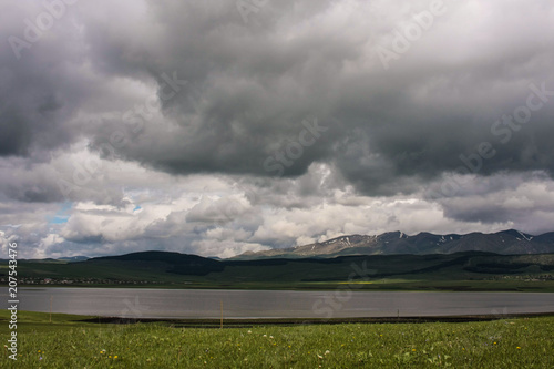 tsalka lake and big clouds