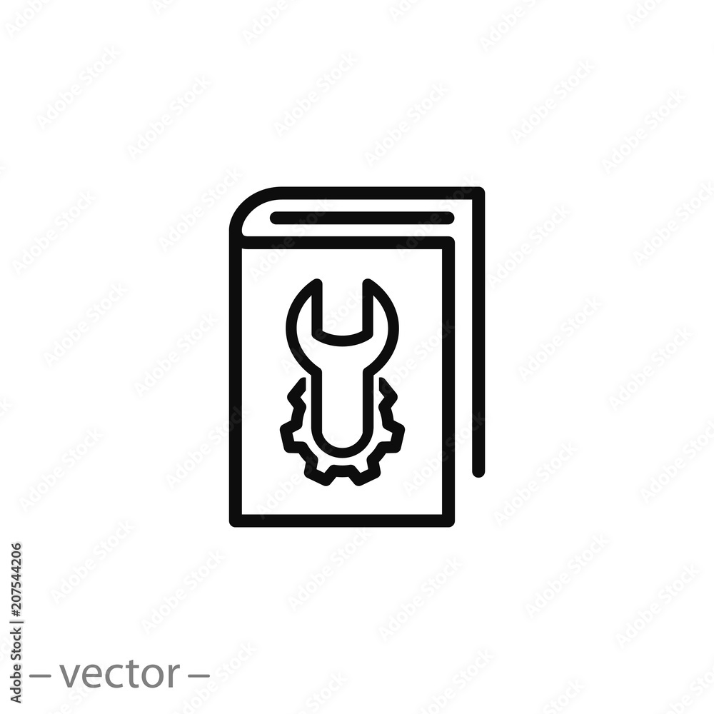 User guide book icon vector User guide book icon vector