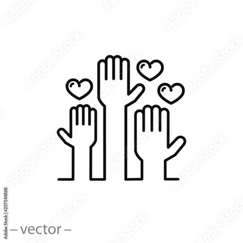 Volunteering icon vector