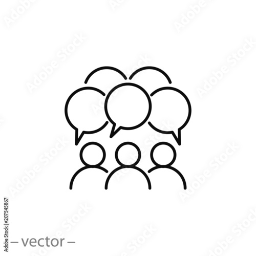 Social media people talk and listen in speech bubble icon vector